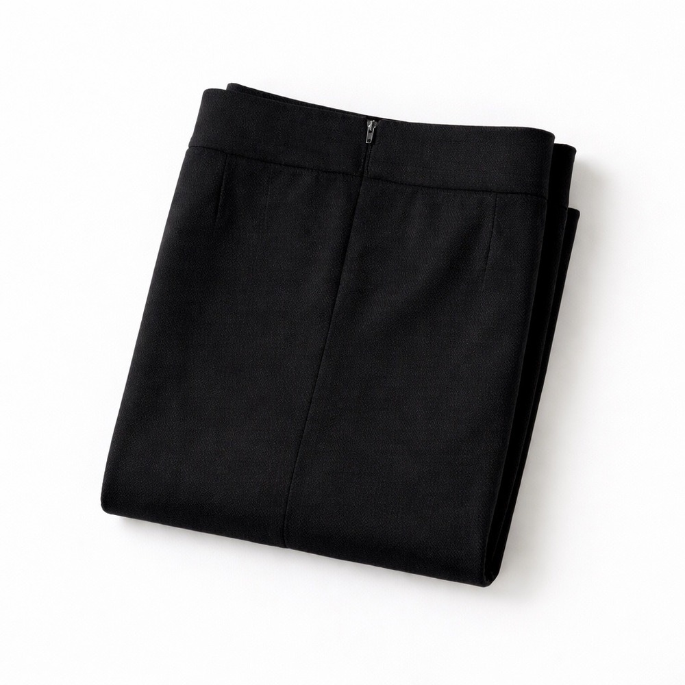 Briggs New York Black Felt Pencil Skirt‎ Womens Size 16 Career Work Business
